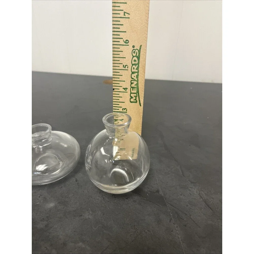 Clear Glass Bud Vase Set of 3 Wedding Decor Boho Minimalist Table Centerpiece